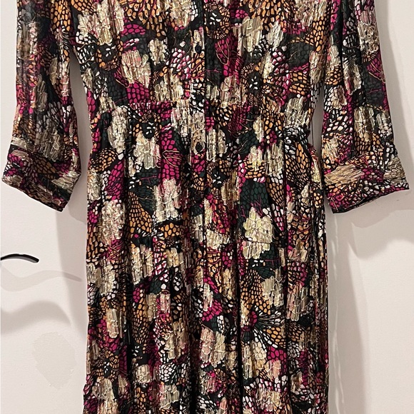 ba&sh Love Printed Belted Dress Size S - Picture 3 of 6